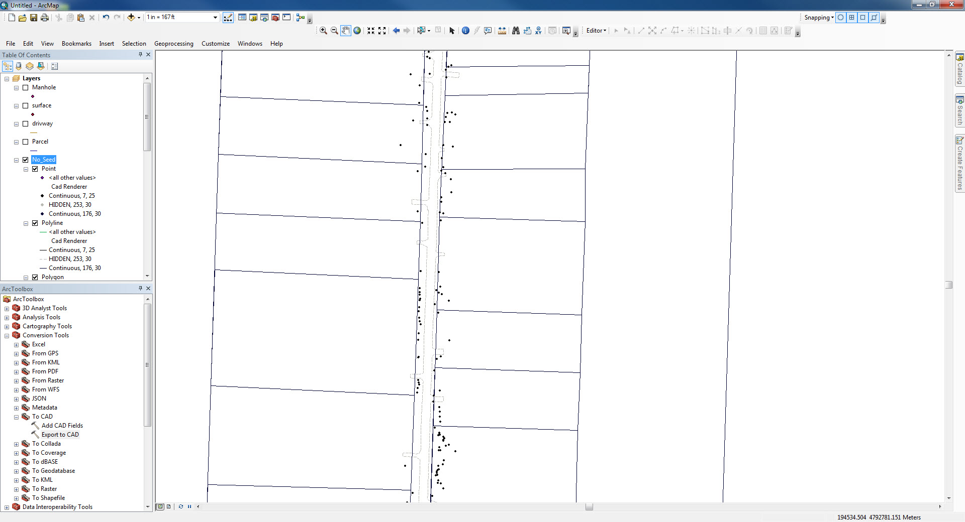 This is image show what the dwg looks like without a seed file